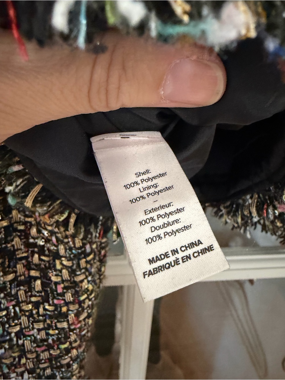 Cinq a Sept 'Odette' Cropped Confetti Tweed Jacket - Size 12 - Picture 11 of 11